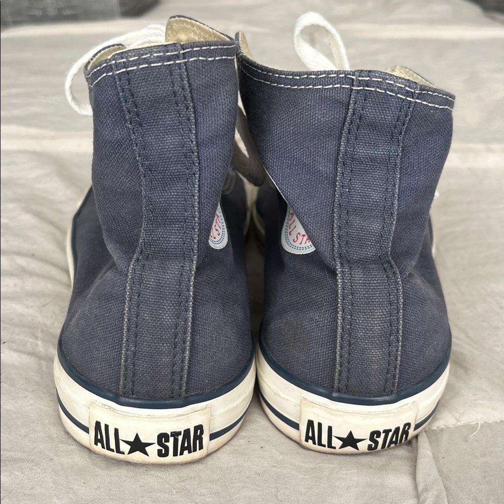 Converse Men's Navy High-Top Sneakers GUC 7/9 - Picture 4 of 8